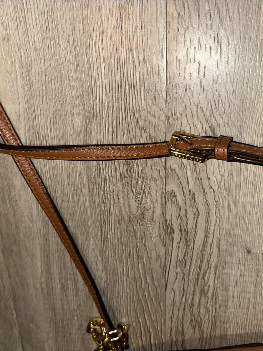 Tory Burch Brown Leather All T Crossbody Bag Purse - Picture 7 of 12